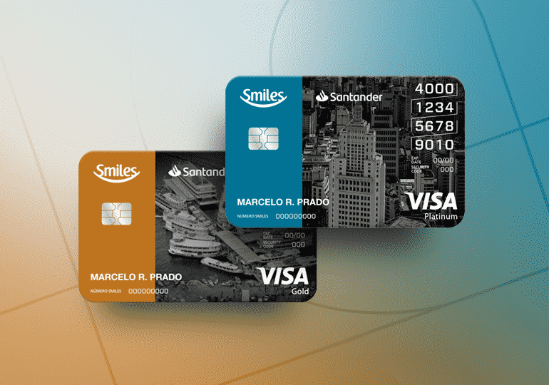 Cartão Santander Visa Smiles, cartão que pontua milhas para você viajar.